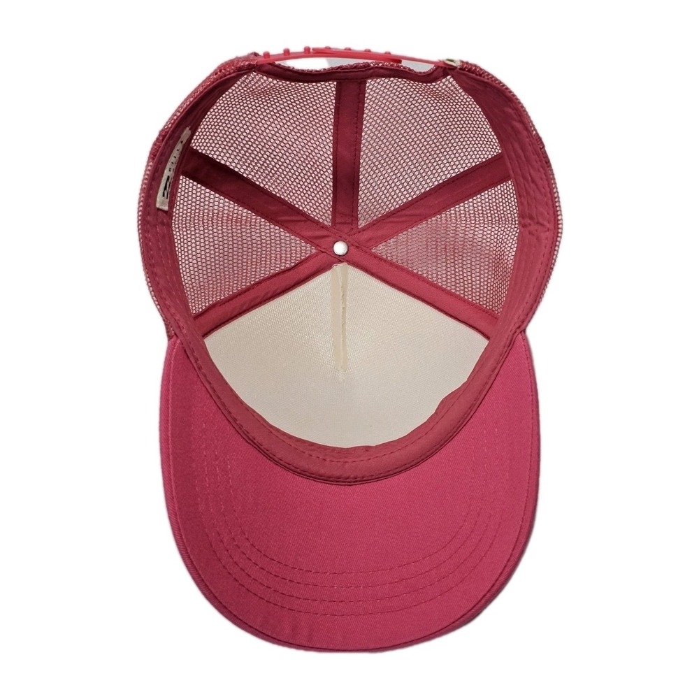 Billabong California Love Bear Trucker Mesh Snapback Hat Cap Pink Red White Grey - Picture 6 of 7
